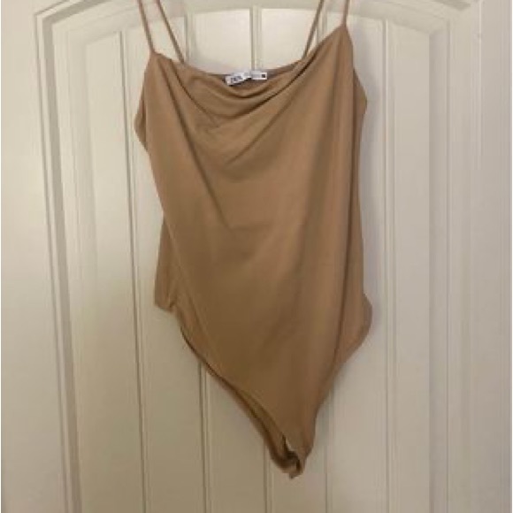 Zara, nude, square neck bodysuit - Picture 2 of 2